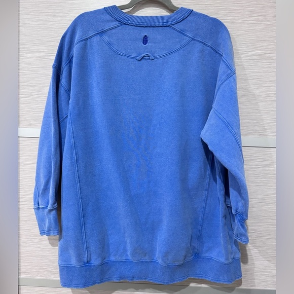 We the Free Free People Camden Cozy Super Oversized Sweatshirt In Blue - Picture 2 of 12